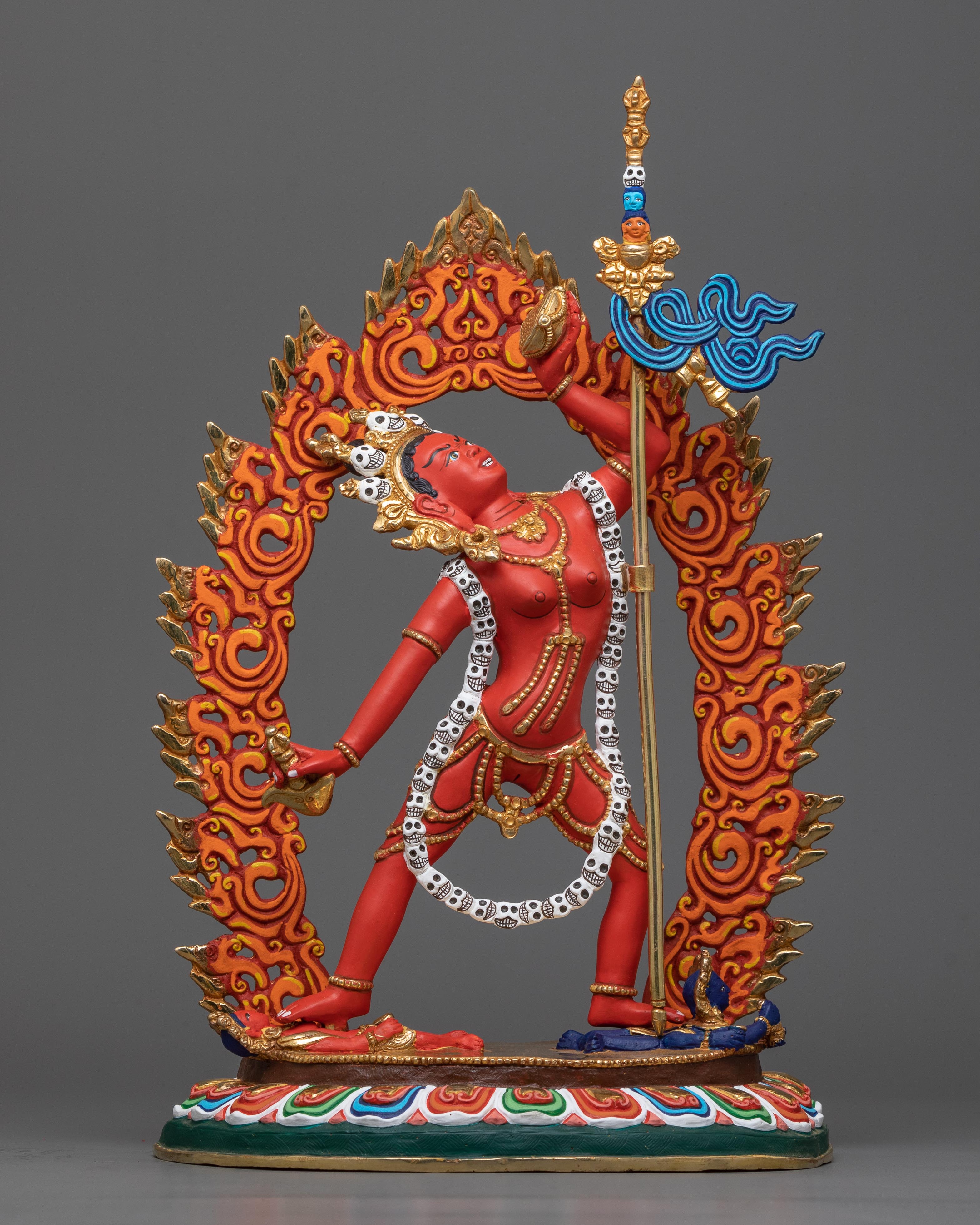 Red Vajrayogini Statue in 24K Gold