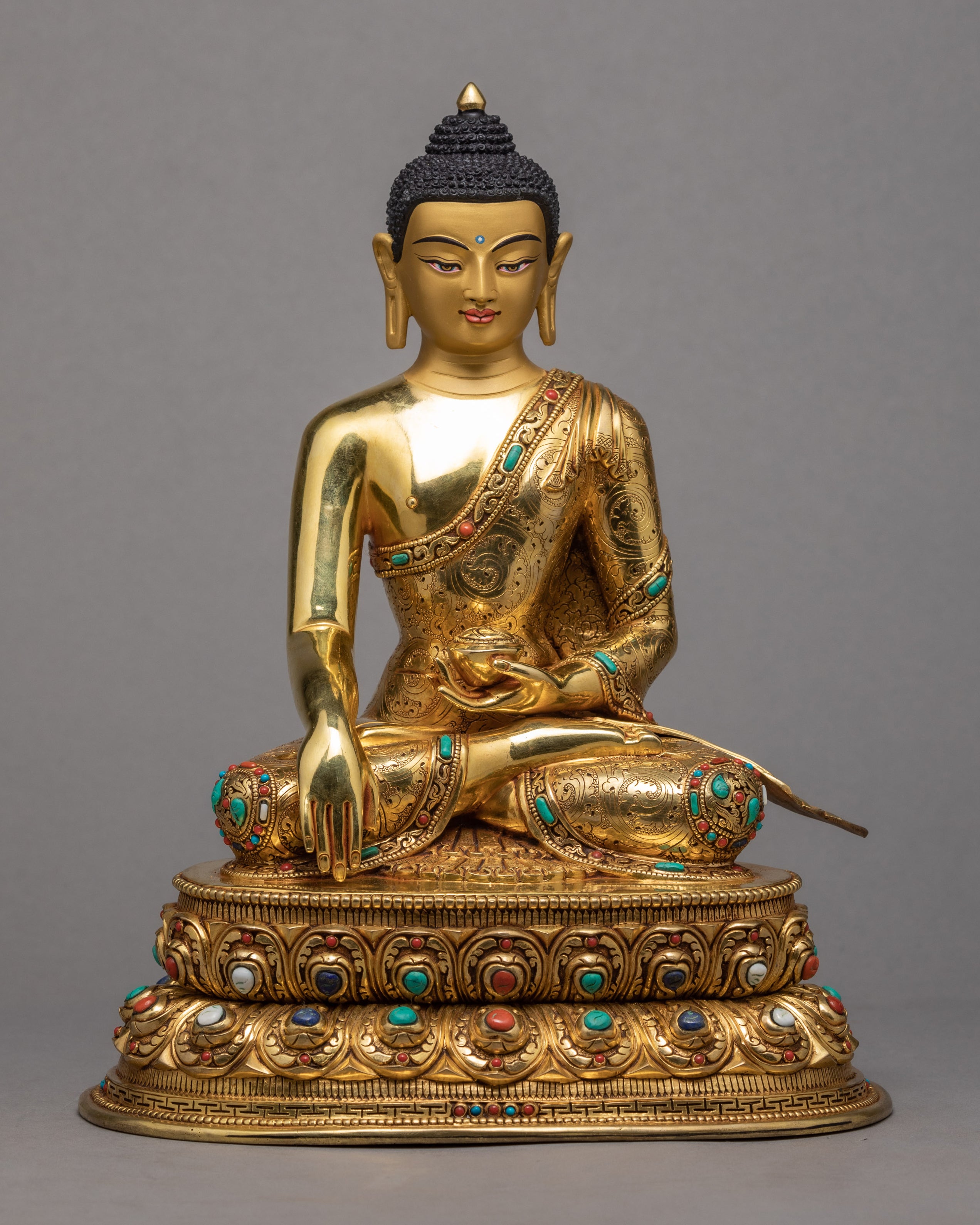 Gautama Buddha Statue | Plated in 24K Gold | Buddhist Sculpture