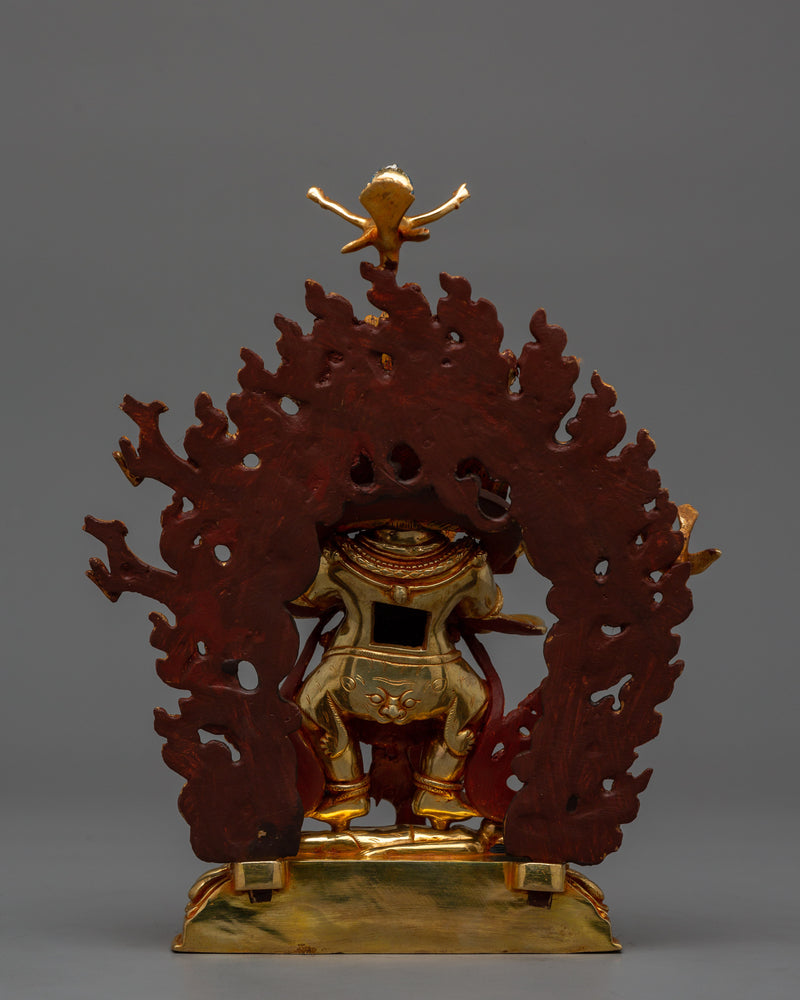 Tibetan Buddhist Shakya Mahakala Statue | Protector of the Dharma and Spiritual Strength