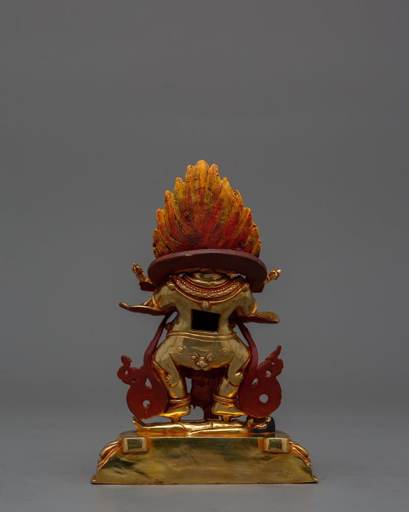 Tibetan Buddhist Shakya Mahakala Statue | Protector of the Dharma and Spiritual Strength