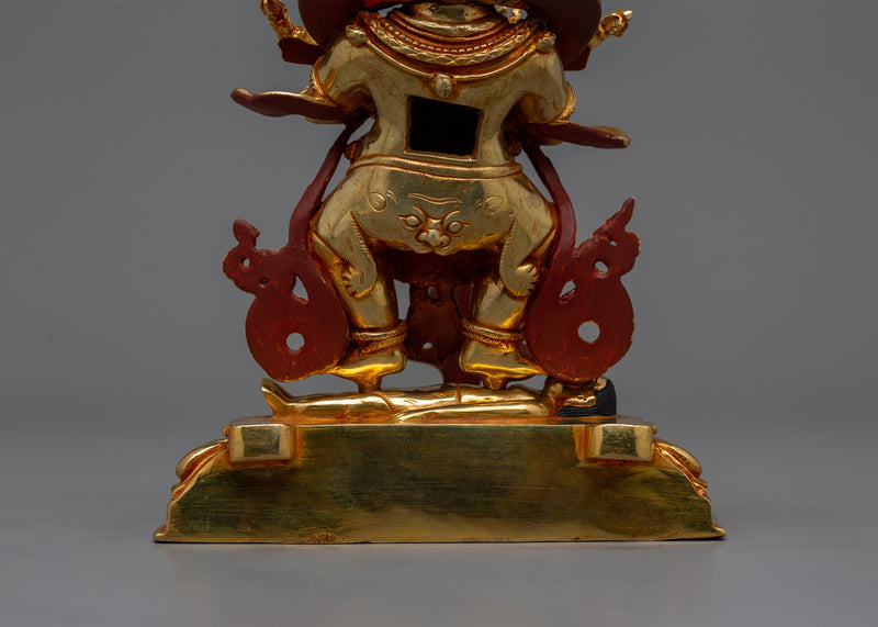 Tibetan Buddhist Shakya Mahakala Statue | Protector of the Dharma and Spiritual Strength