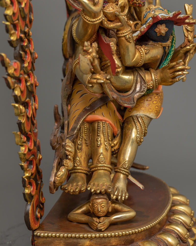 Trowo Tsochok Khagying Statue | Copper Wrathful Deity Sculpture