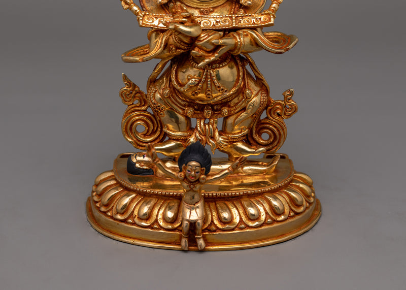 Tibetan Buddhist Shakya Mahakala Statue | Protector of the Dharma and Spiritual Strength