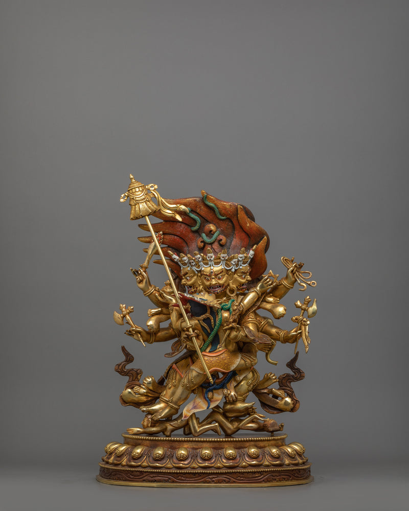 Trowo Tsochok Khagying Statue | Copper Wrathful Deity Sculpture