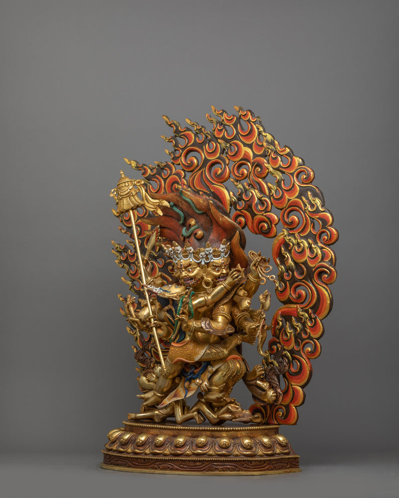 Trowo Tsochok Khagying Statue | Copper Wrathful Deity Sculpture