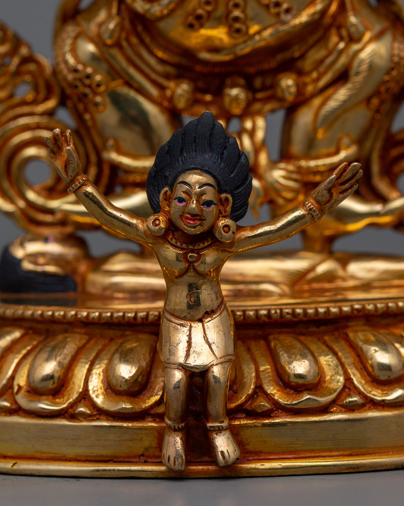 Tibetan Buddhist Shakya Mahakala Statue | Protector of the Dharma and Spiritual Strength