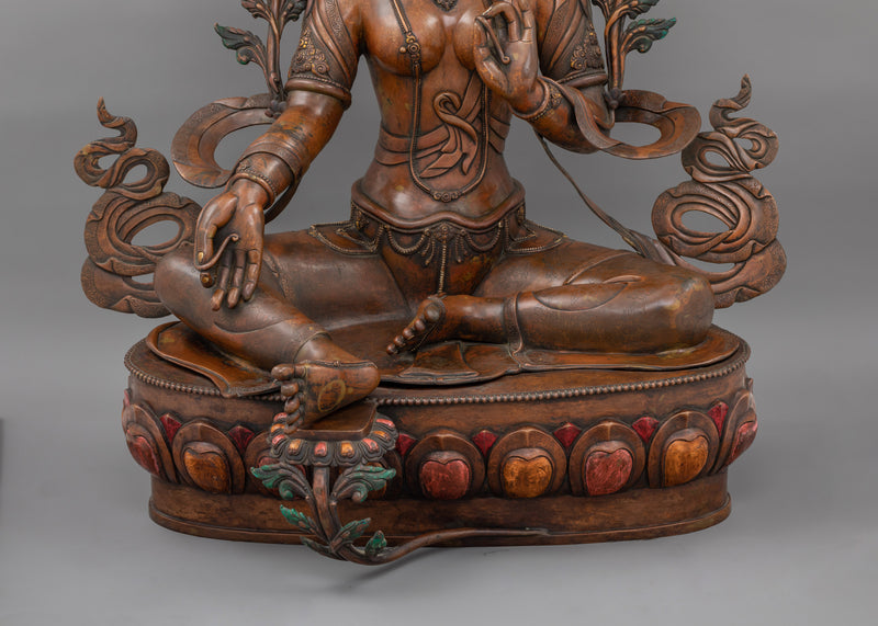 Arya Tara Consort Of Amoghasiddhi Statue | Tibetan Buddhist Goddess Sculpture