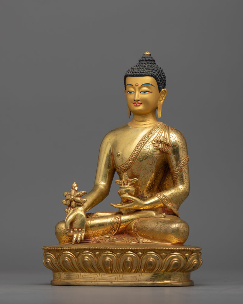 Medicine Buddha Sculpture For Meditation Altar | Supreme Healer Bhaisajyaguru Sculpture