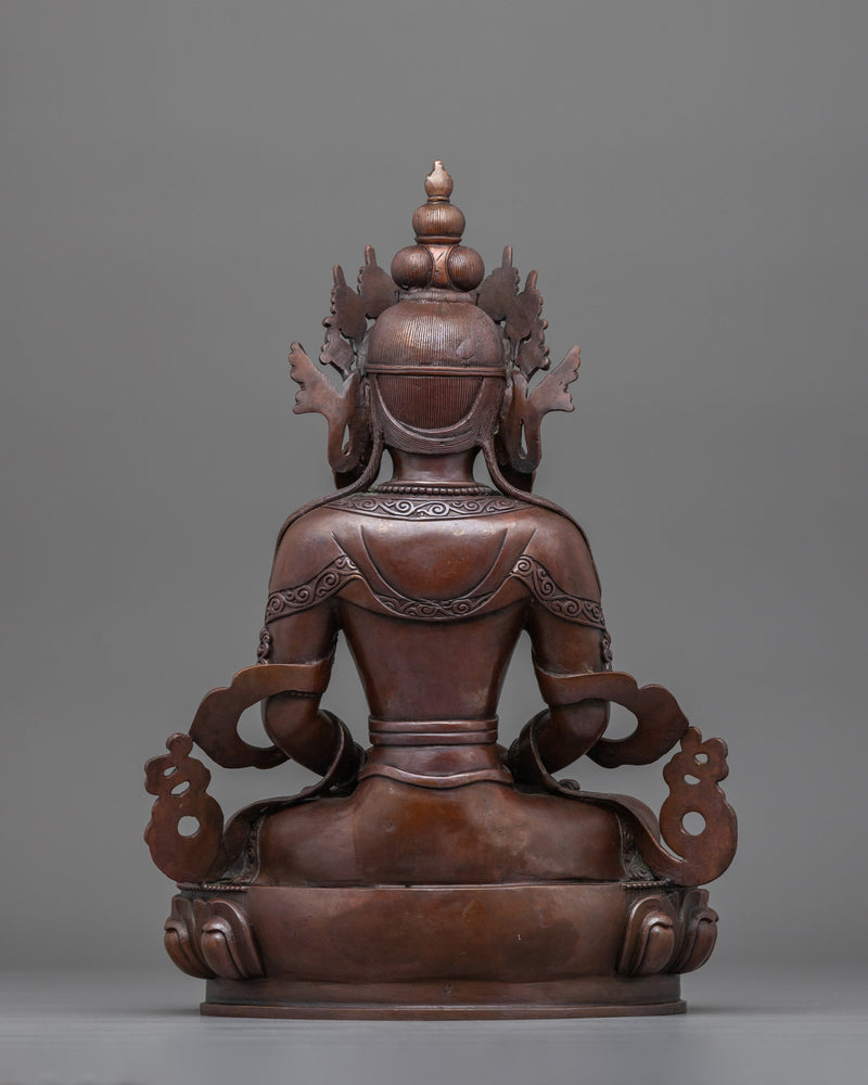 The Deity That Grants Longevity Amitayus Statue | Buddha of Infinite Life