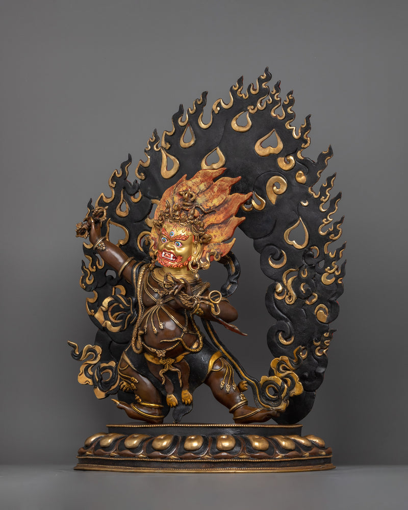 Shakyamuni Buddha Protector Wrathful Vajrapani Figurine | Wielder of The Thunderbolt