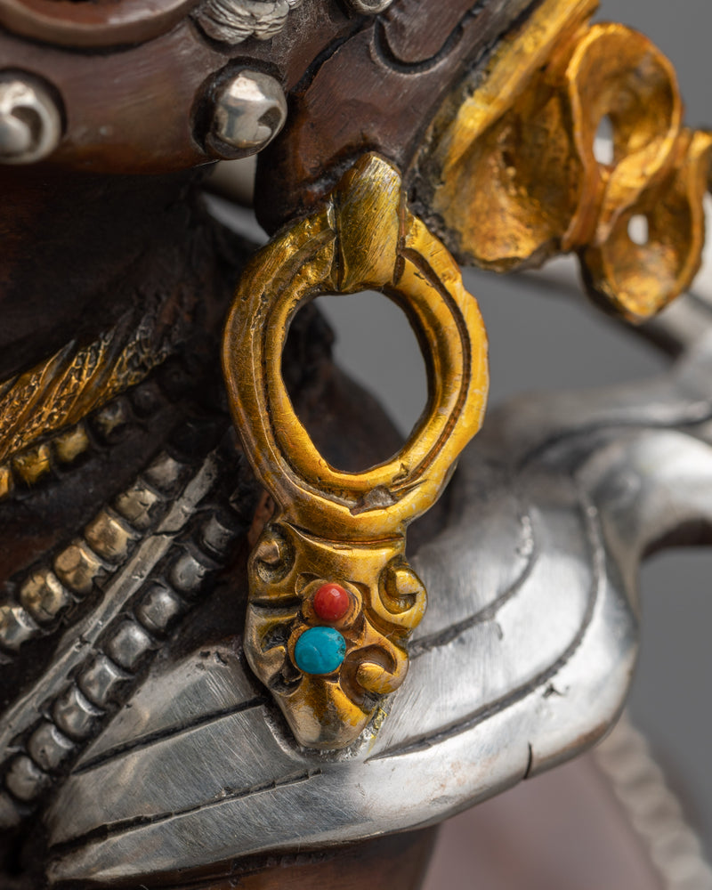 Oxidized Vajradaka Dorje Khandro Statue | Guardian of Wisdom and Power