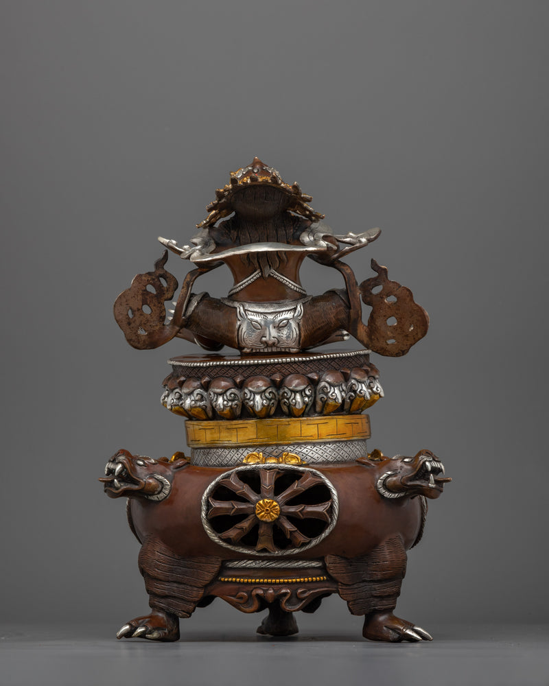 Oxidized Vajradaka Dorje Khandro Statue | Guardian of Wisdom and Power