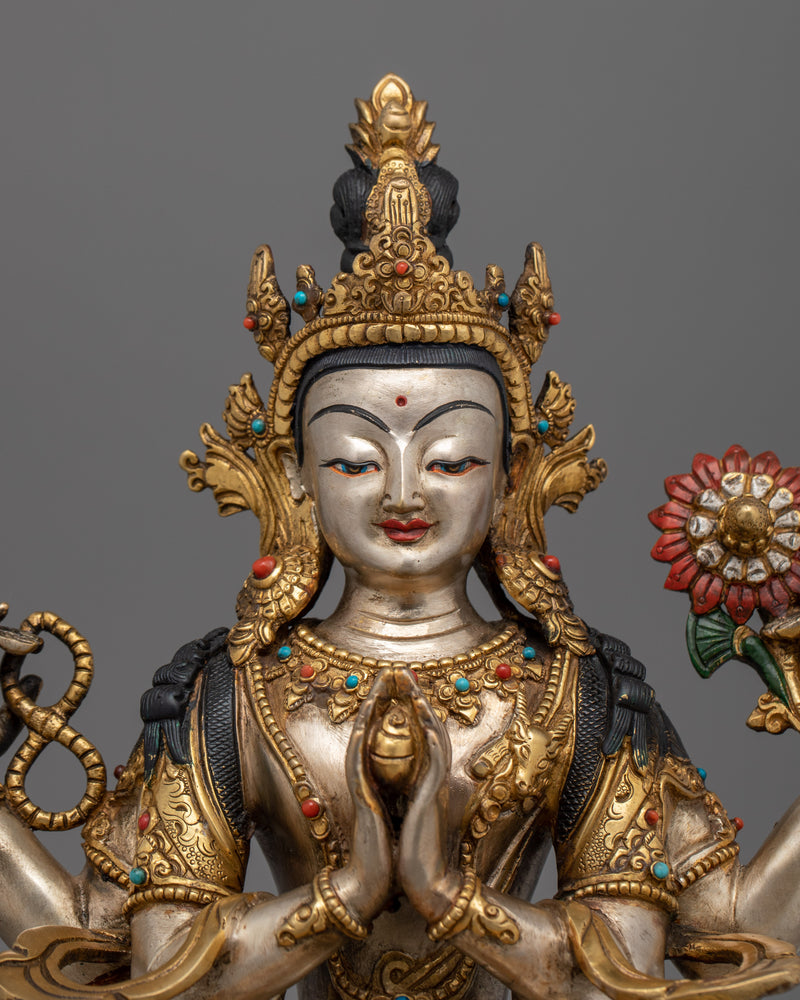 The Four Armed Chenresig Statue | Compassion and Loving Kindness