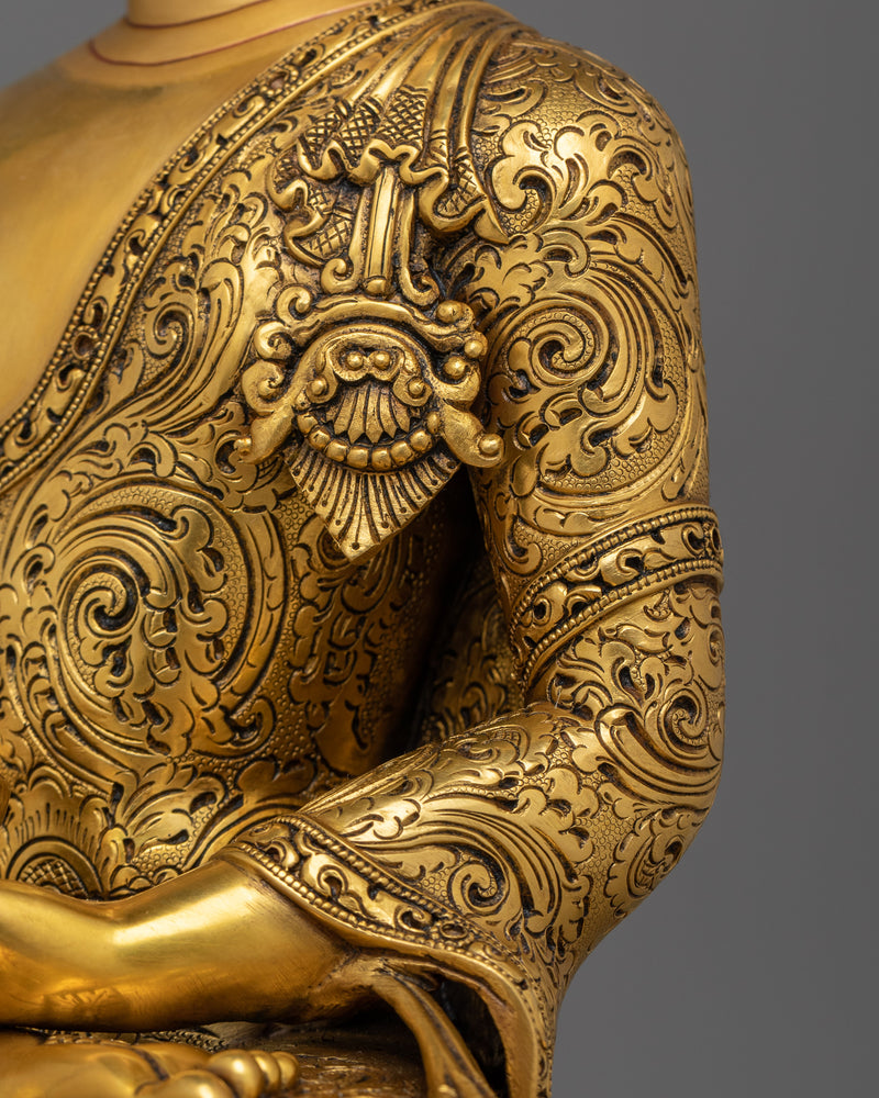 Handcrafted Shakyamuni Buddha Religious Figurine | Spiritual Enlightenment and Meditation Decor