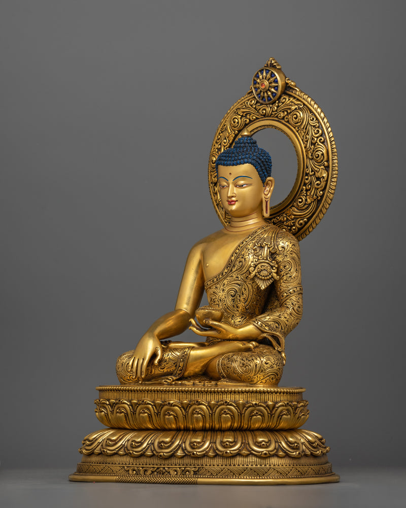 Handcrafted Shakyamuni Buddha Religious Figurine | Spiritual Enlightenment and Meditation Decor