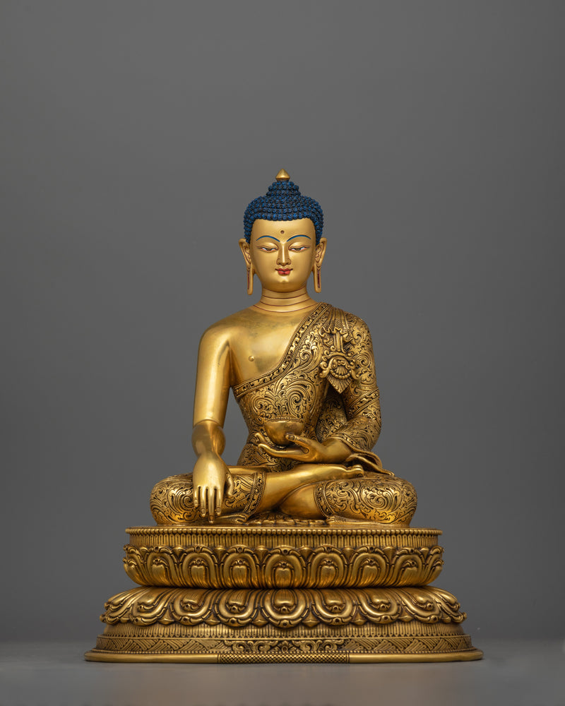 Handcrafted Shakyamuni Buddha Religious Figurine | Spiritual Enlightenment and Meditation Decor