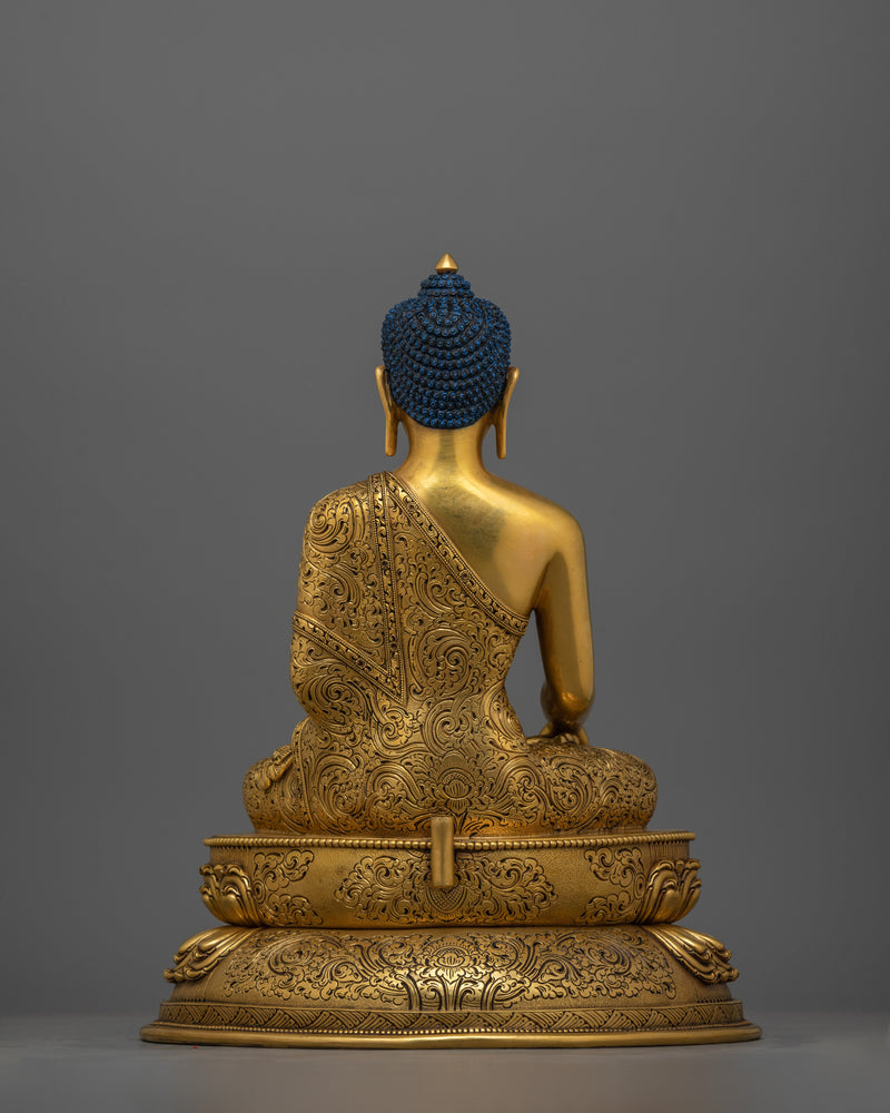 Handcrafted Shakyamuni Buddha Religious Figurine | Spiritual Enlightenment and Meditation Decor