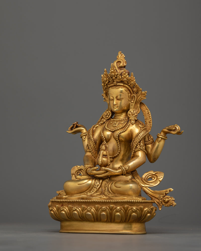 Prajnaparamita Buddhist Wisdom Goddess Statue | Sacred Icon of Pure Knowledge and Insight