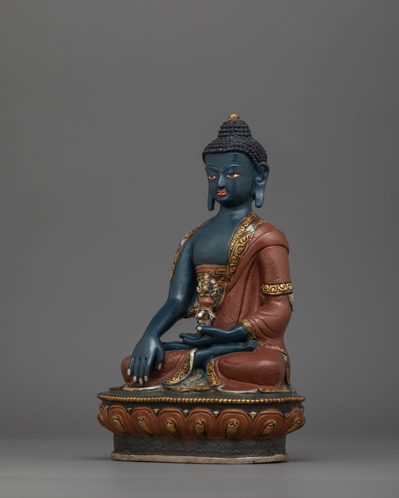 Buddha Mitrugpa Purifier of Negative Karma Sculpture | Upright Vajra Holder Tranquil Deity