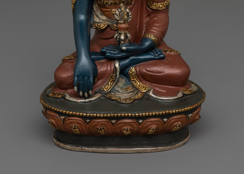 Buddha Mitrugpa Purifier of Negative Karma Sculpture | Upright Vajra Holder Tranquil Deity