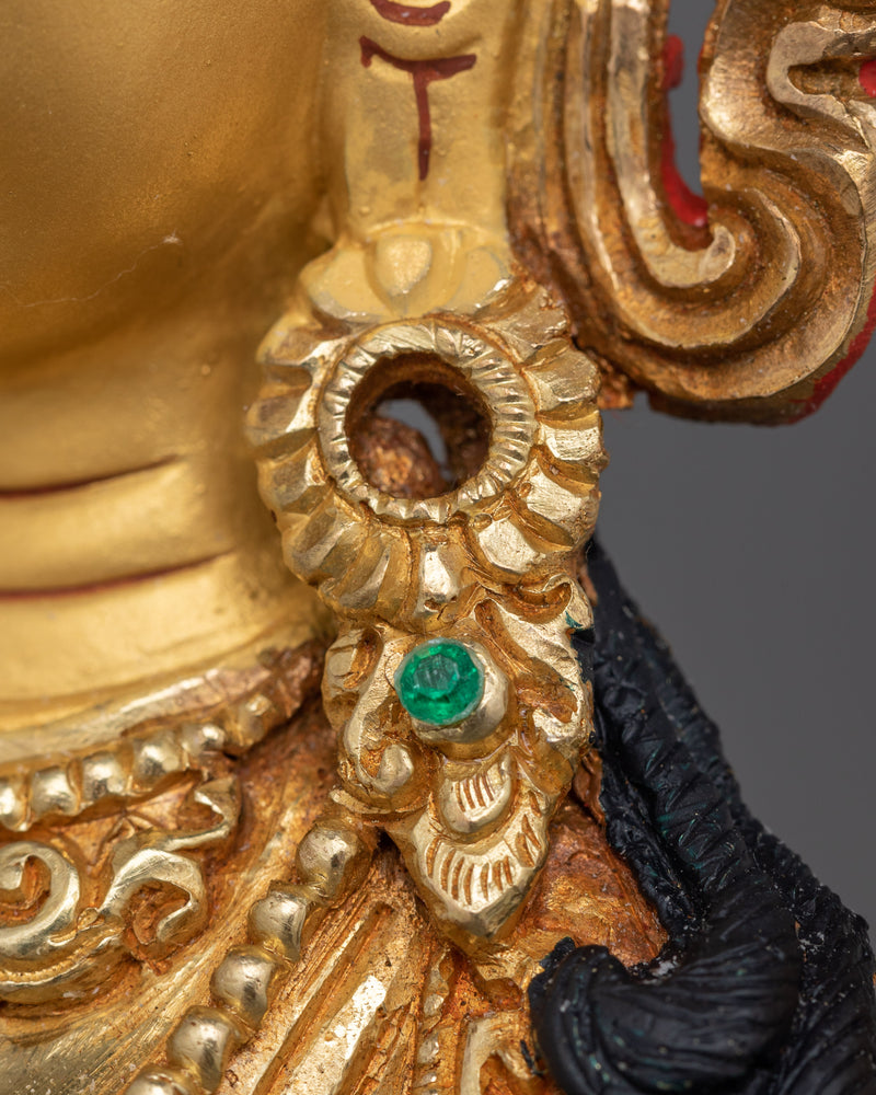 Handcrafted Statue Green Tara For Meditation | Feminine Buddhist Sculpture