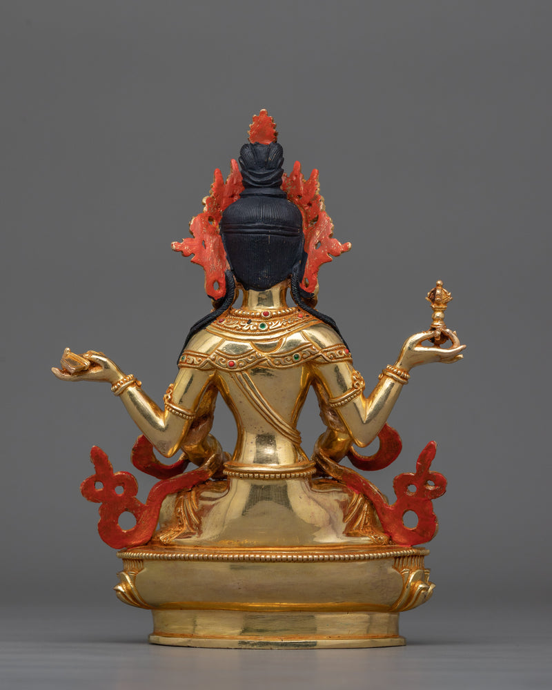 24K Gold Gilded Prajnaparamita Figurine | The Mother of Transcendent Wisdom