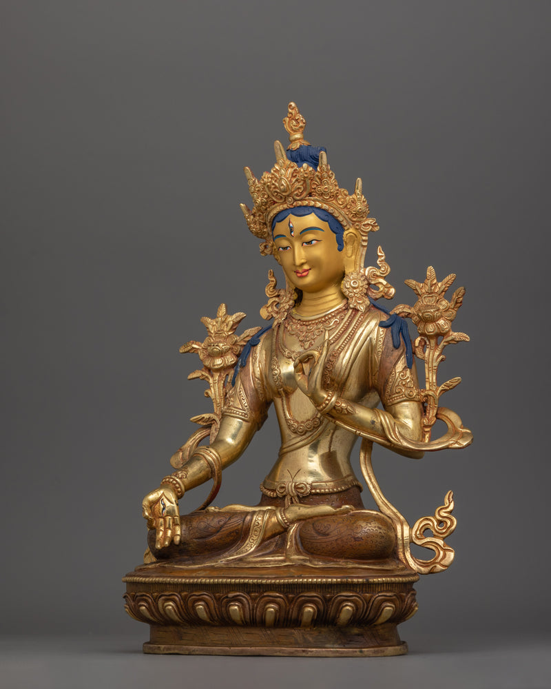 Seven-Eyed White Shyama Tara for Shrine | Guardian of Compassion