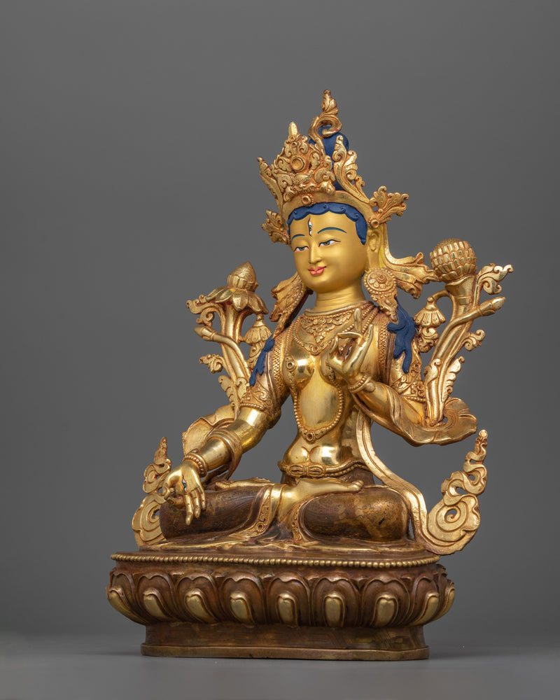 Dolma Karpo White Tara Sculpture | The Radiant Mother of Compassion