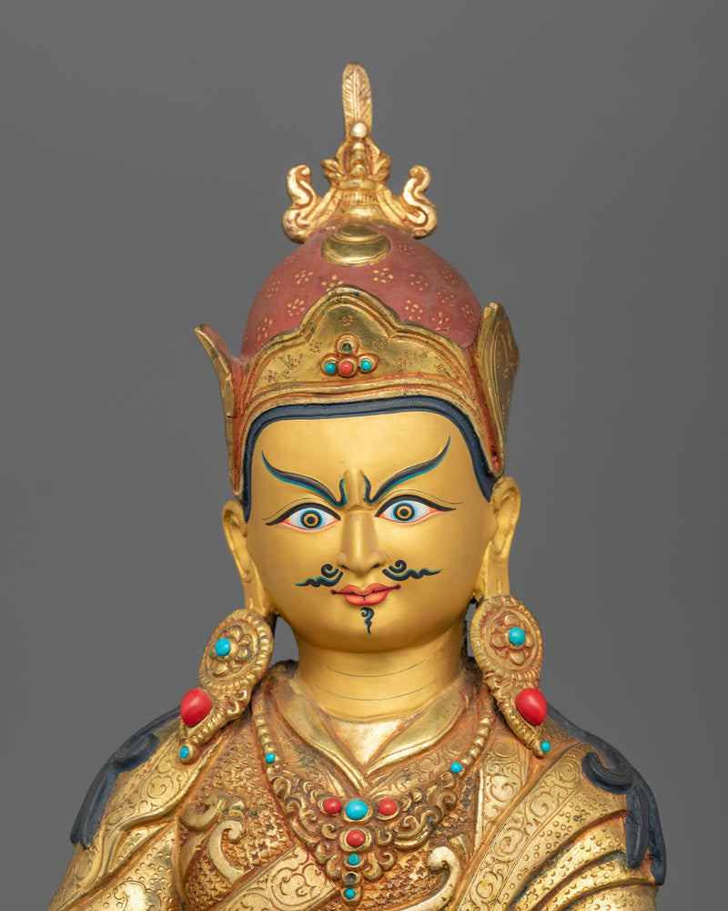 Buddhist Tantric Tibetan Guru Statue | An Enlightened Padmasambhava