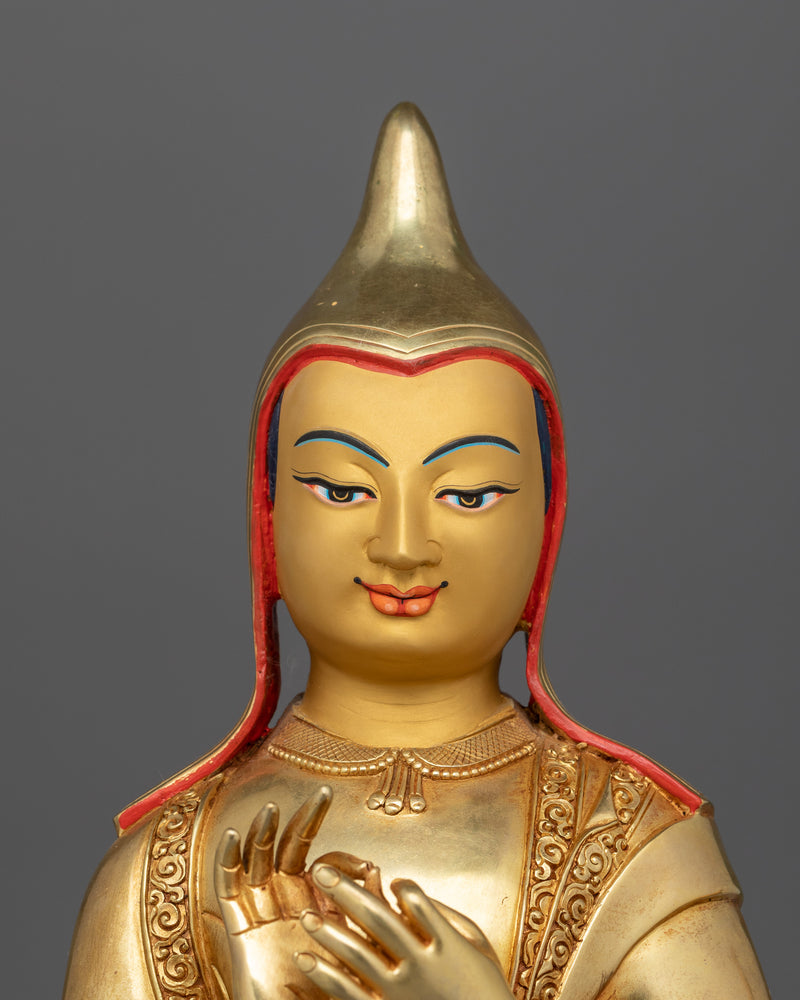 Tibetan Handmade Atisa Buddhist Master Statue | Buddhist Religious Leader