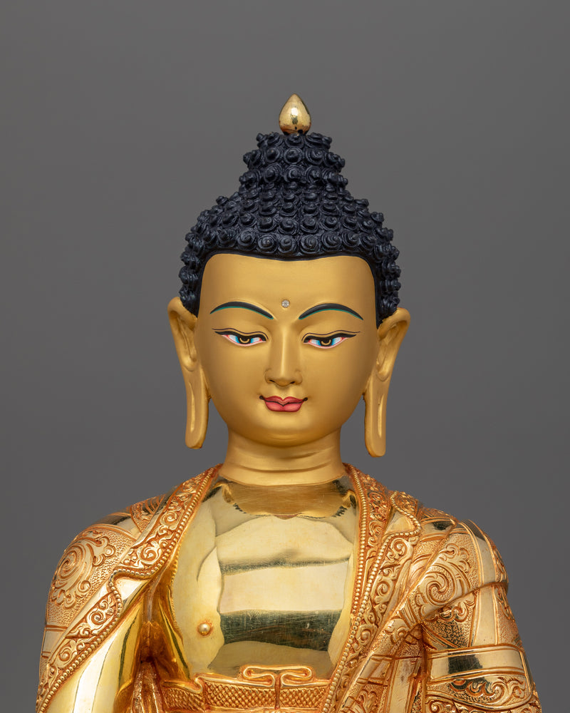 Revered Shakyamuni Buddha for Buddhist Altar | Sacred Representation for Devotional Practices