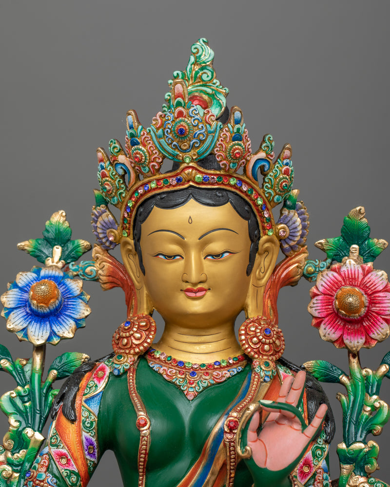 Supreme Mother Green Tara Buddha Art and Craft | The Compassionate Protector