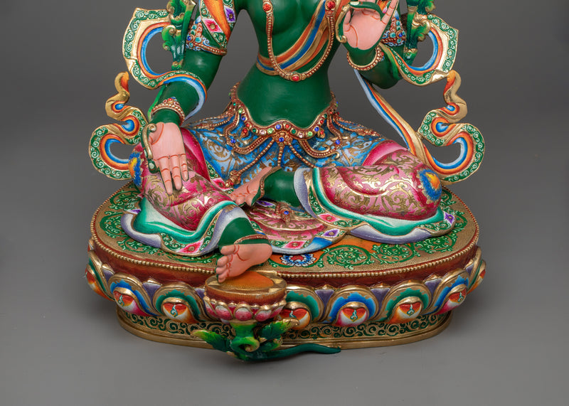 Supreme Mother Green Tara Buddha Art and Craft | The Compassionate Protector