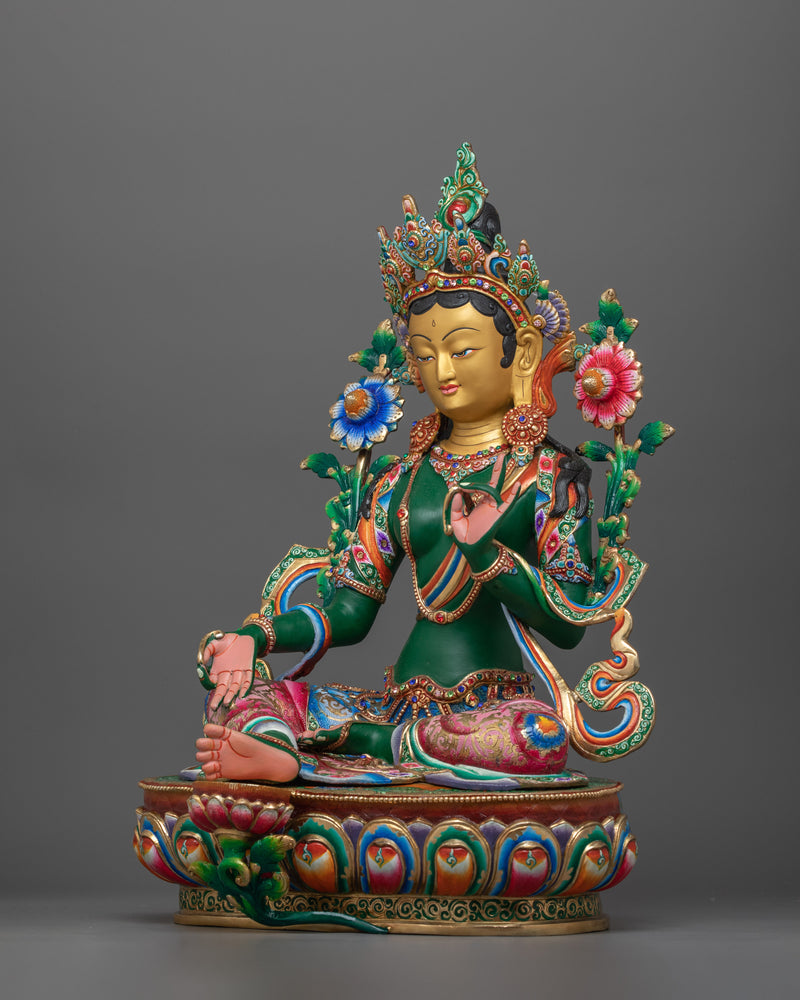 Supreme Mother Green Tara Buddha Art and Craft | The Compassionate Protector