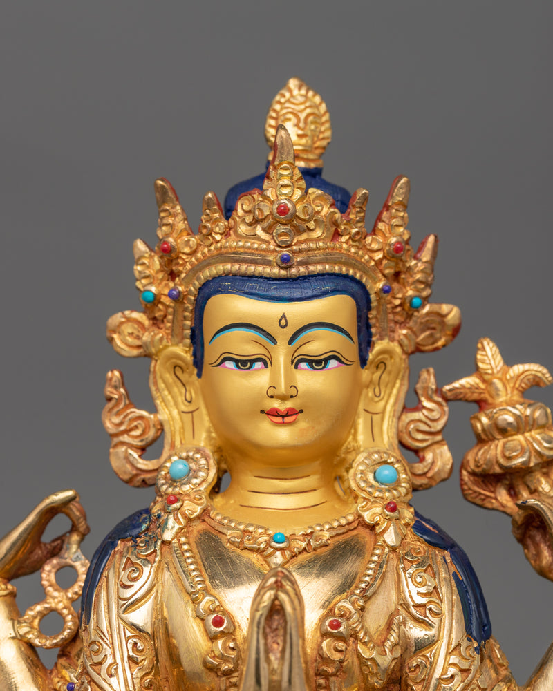 Arya Avalokiteshvara Figurine for Shrine | Embodiment of Boundless Compassion