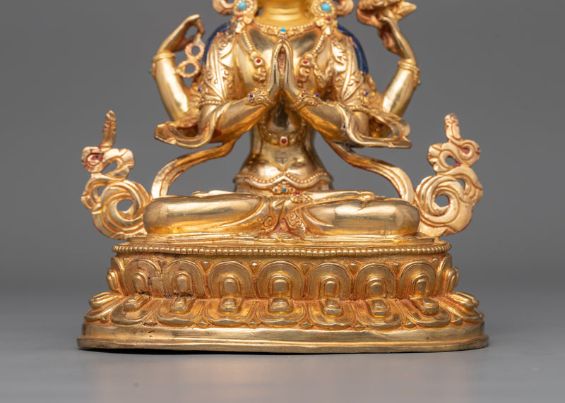 Arya Avalokiteshvara Figurine for Shrine | Embodiment of Boundless Compassion