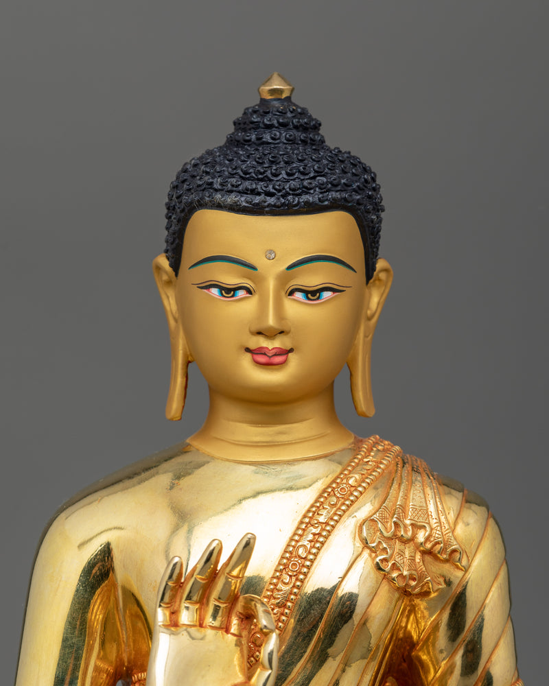 The Statue of Amogasiddhi Buddha Sculpture | Vajrayana Buddhism Dhyani Buddha