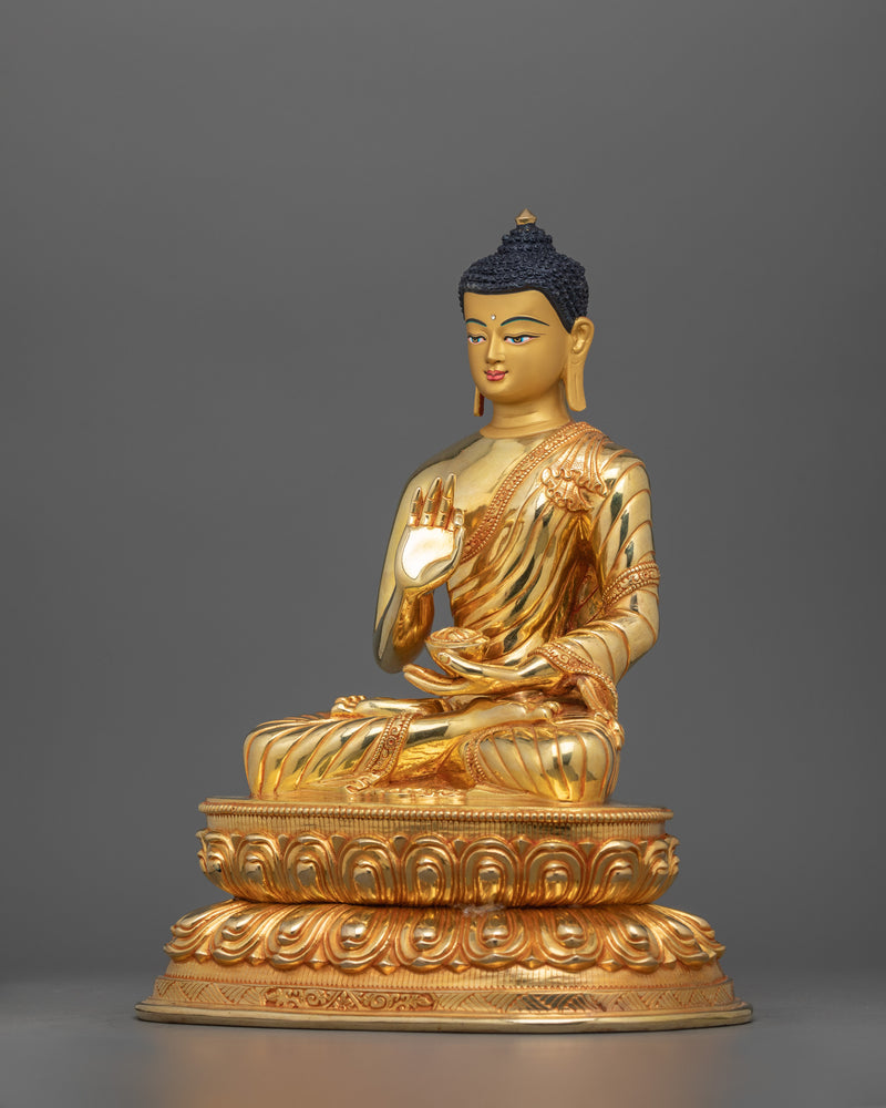 The Statue of Amogasiddhi Buddha Sculpture | Vajrayana Buddhism Dhyani Buddha