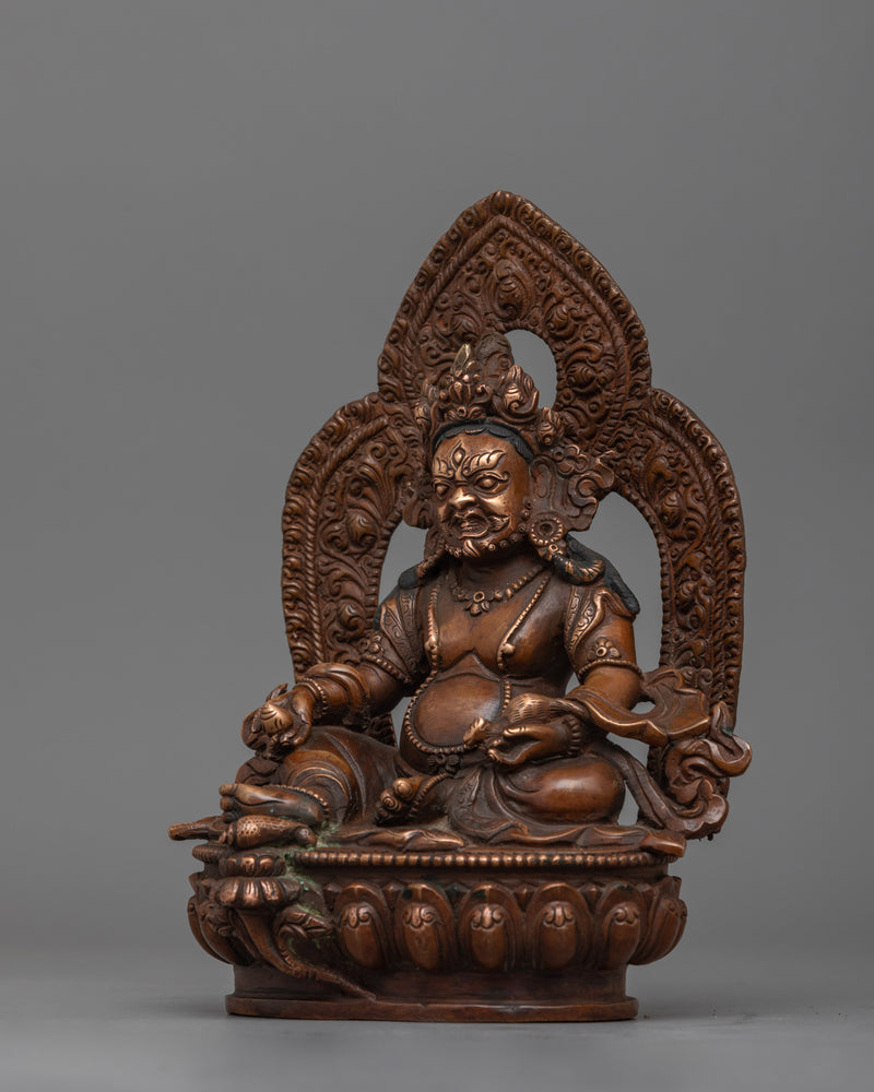 Tibetan Deity Sculpture Dzambhala Statue | Symbol of Compassionate Wealth