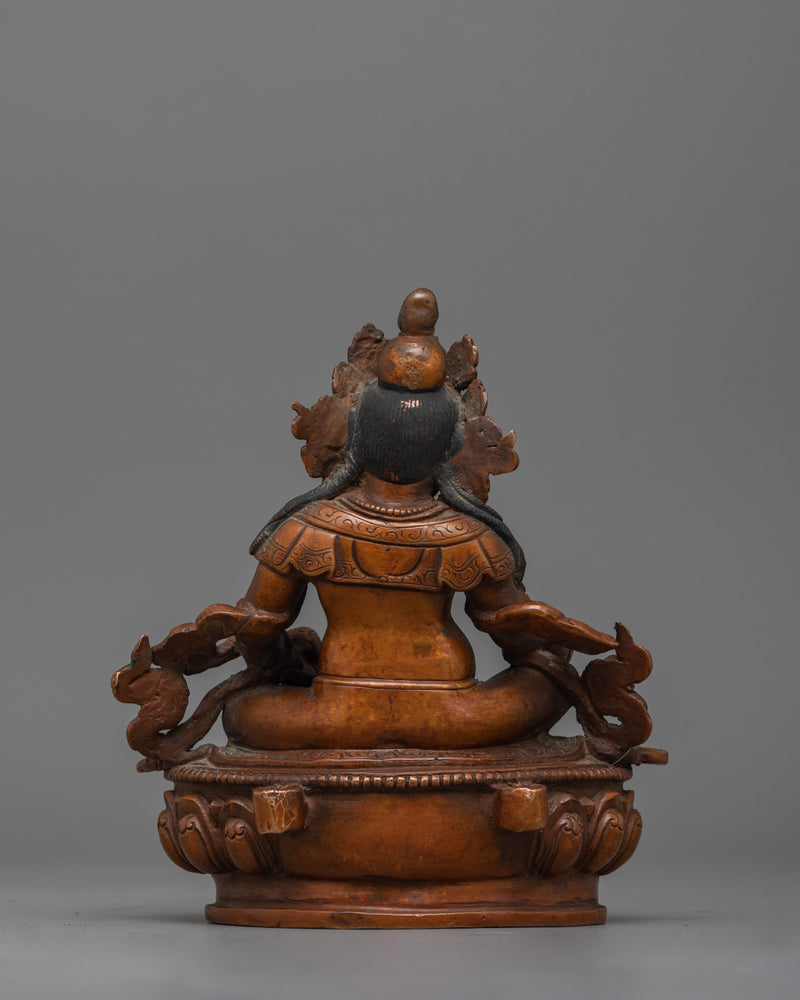 Tibetan Deity Sculpture Dzambhala Statue | Symbol of Compassionate Wealth