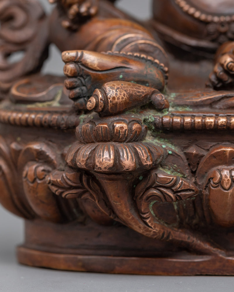 Tibetan Deity Sculpture Dzambhala Statue | Symbol of Compassionate Wealth