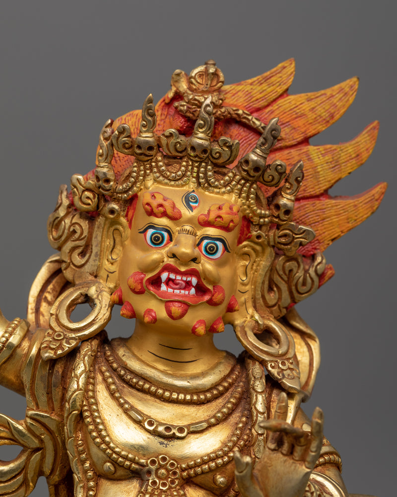 Buddhist Protector Vajrapani Traditional Figure | Guardian of Enlightenment Decor