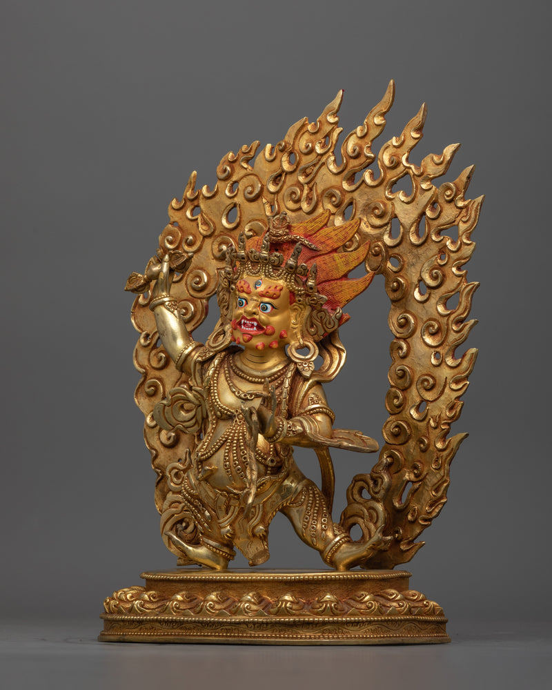 Buddhist Protector Vajrapani Traditional Figure | Guardian of Enlightenment Decor