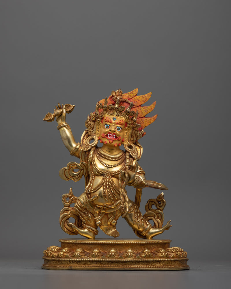 Buddhist Protector Vajrapani Traditional Figure | Guardian of Enlightenment Decor