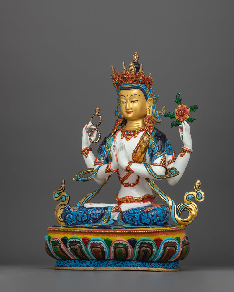 Chenrezig Bodhisattva Figure in Vajrayana Buddhism | Tibetan Buddhist of Compassion