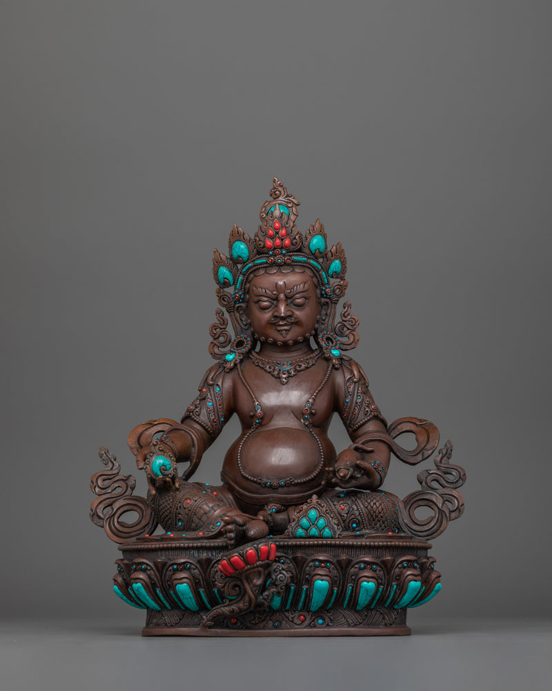 The Wealth Deity Dzambhala for Altar | Wrathful Tibetan Prosperity Art