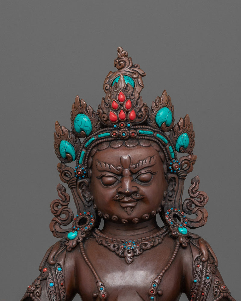 The Wealth Deity Dzambhala for Altar | Wrathful Tibetan Prosperity Art