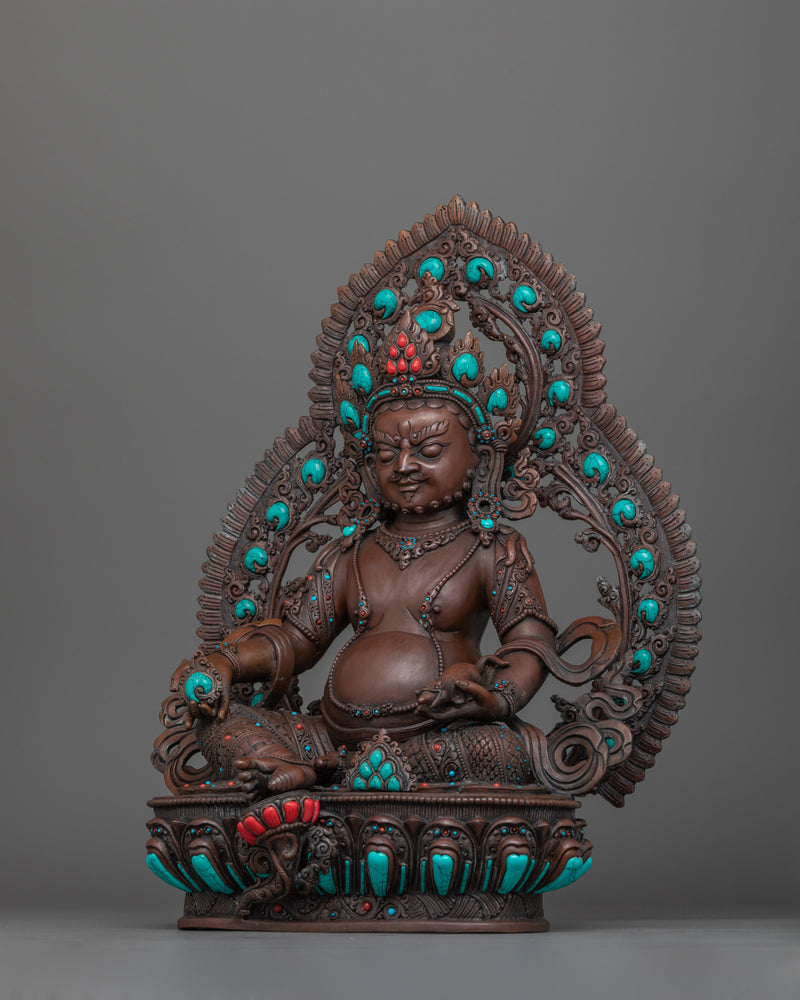 The Wealth Deity Dzambhala for Altar | Wrathful Tibetan Prosperity Art