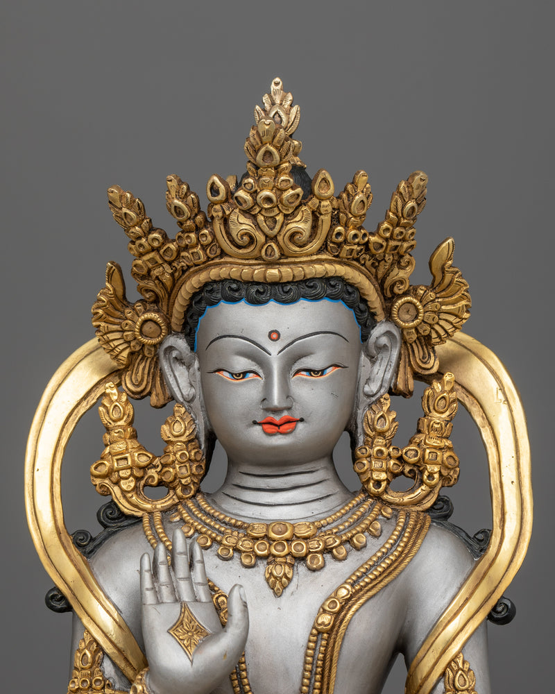 Tibetan Bodhisattva Dharma Sculpture | Enlightened Wisdom Deity