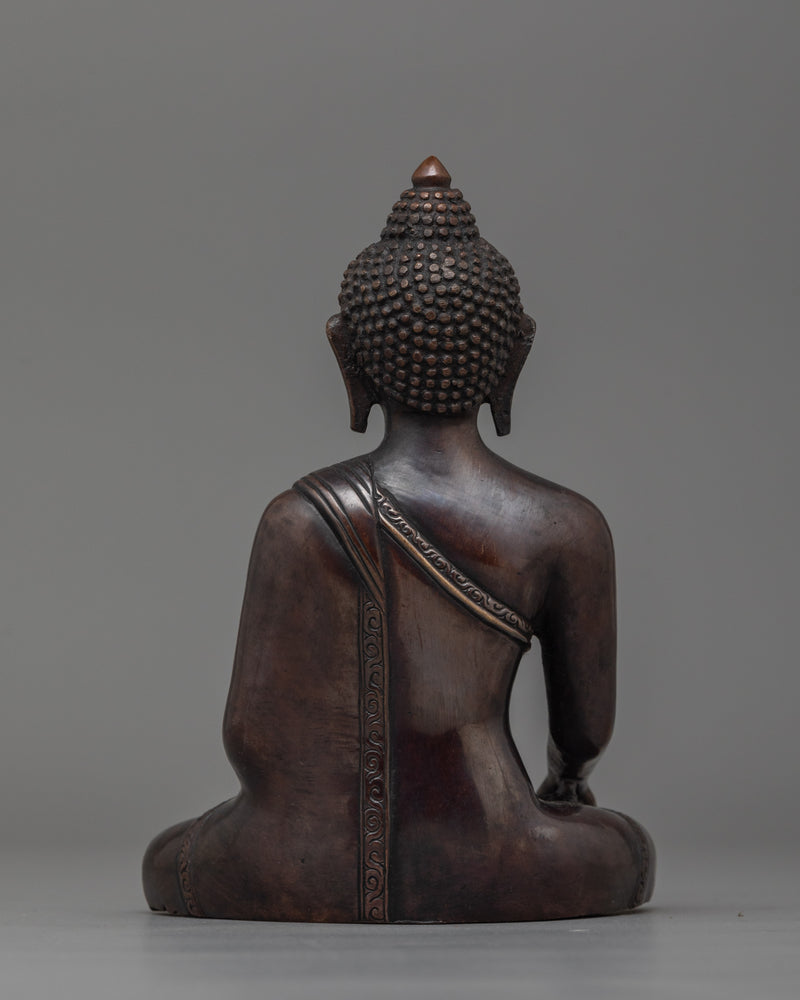 Shakyamuni Buddha Oxidized Tibetan Figure | The Enlightened One